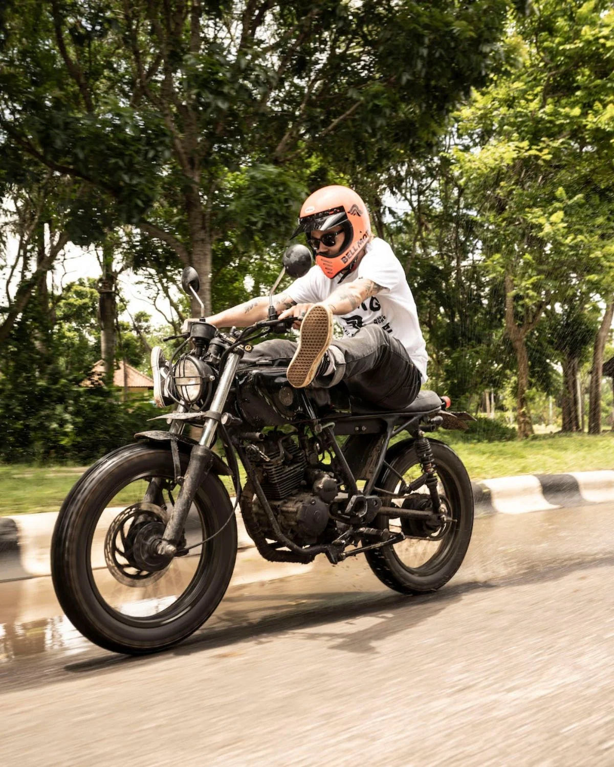 Riding Culture Tapered Slim Men's Motorcycle Jeans - Black - Salt Flats Clothing