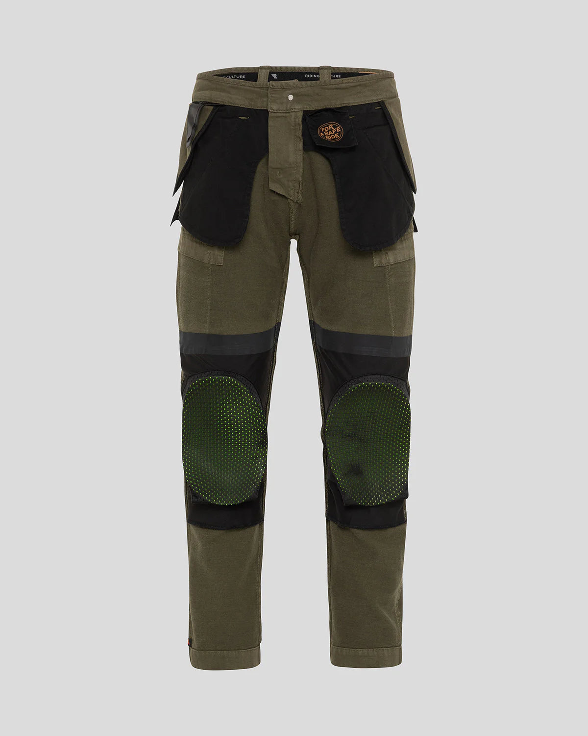 Riding Culture Men's Cargo Motorcycle Trousers - Olive - Salt Flats Clothing