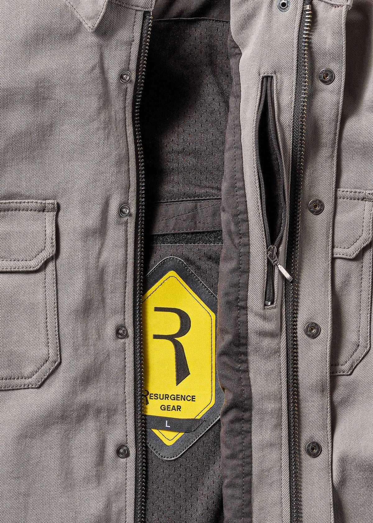 Resurgence Gear Kingston AAA Men's Motorcycle Riding  Shirt - Charcoal