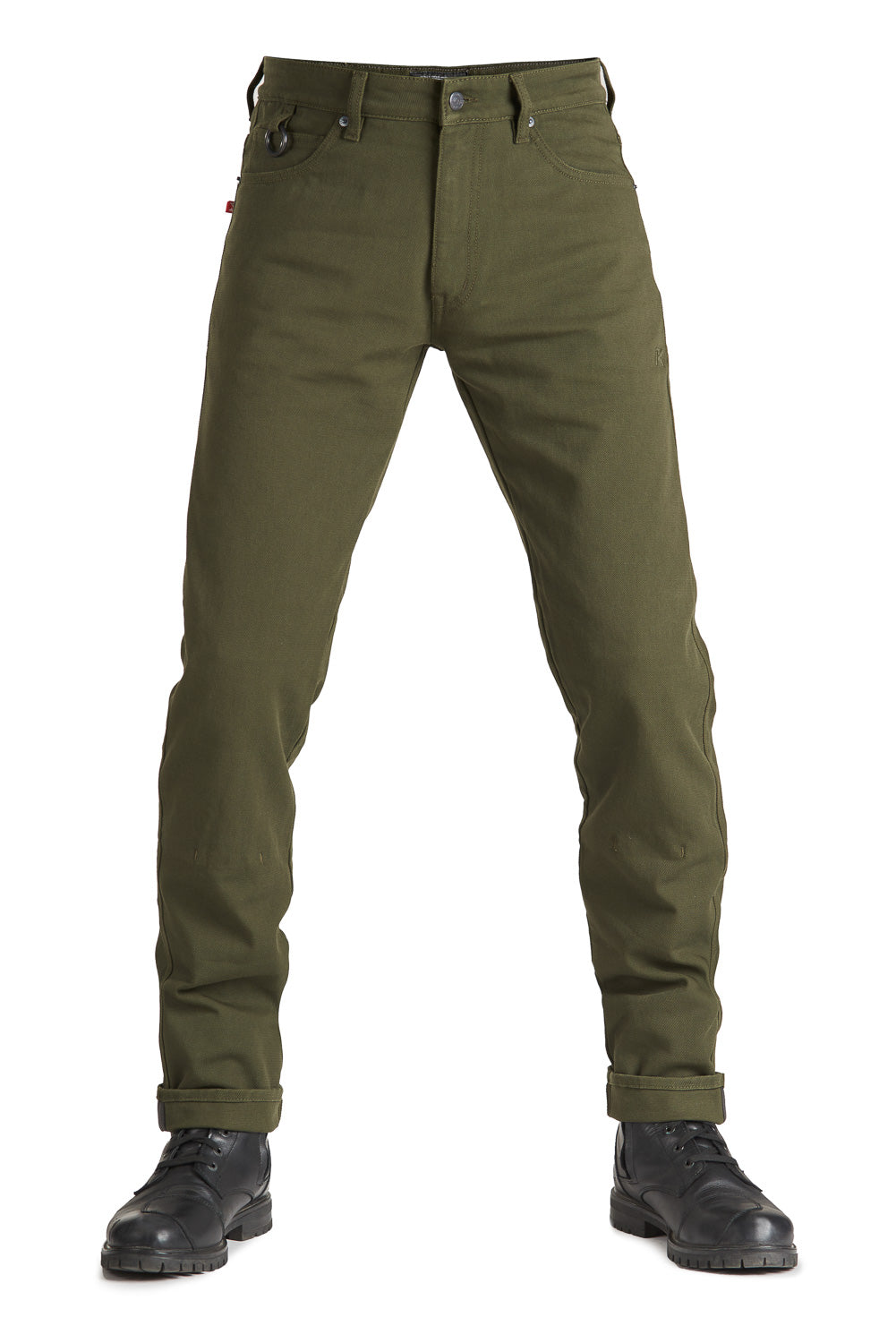 Pando Moto Robby Arm 02 Slim Men's Cargo Trouser - Olive - Salt Flats Clothing