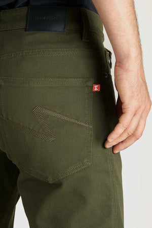 Pando Moto Robby Arm 02 Slim Men's Cargo Trouser - Olive - Salt Flats Clothing