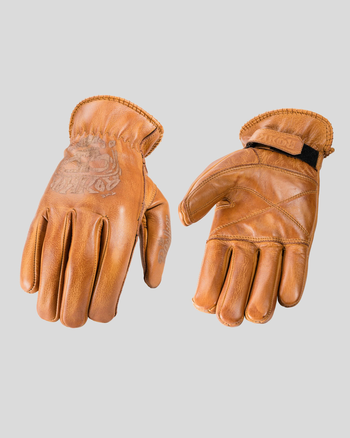 Rokker Glove Tattoo Skull - Cognac - Salt Flats Clothing