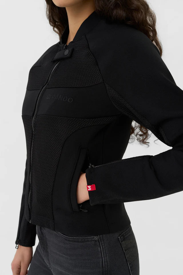 Pando Moto Stealth AAA Ladies Jacket - Black - Salt Flats Clothing