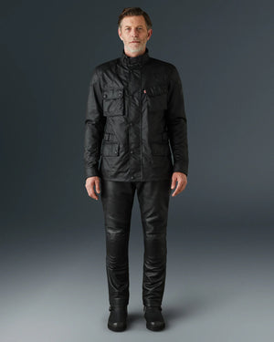 Belstaff Stealth Crosby Men's Waxed Cotton Jacket TekWax 8oz - Black - Salt Flats Clothing