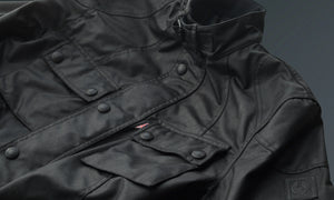 Belstaff Stealth Crosby Men's Waxed Cotton Jacket TekWax 8oz - Black - Salt Flats Clothing