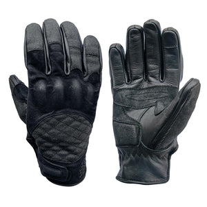 Age of Glory Shifter Black Denim Gloves with Knuckle Armour - Salt Flats Clothing