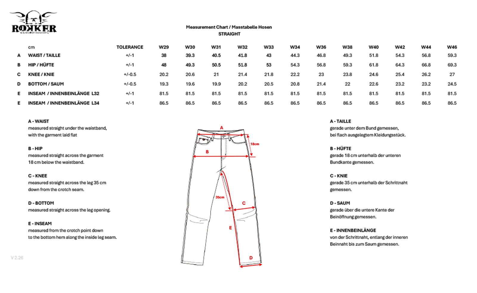 Rokker Rokkertech Men's Straight AA Jeans - Blue - Salt Flats Clothing