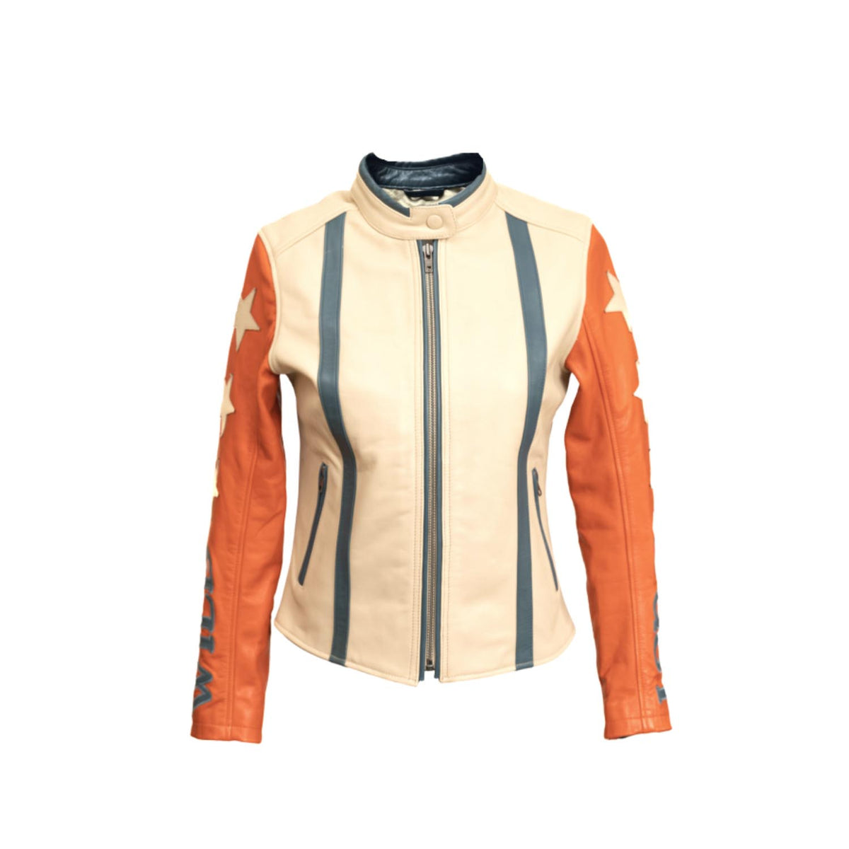 Wildust Sisters Stars &amp; Stripes Brick Leather Jacket - Salt Flats Clothing