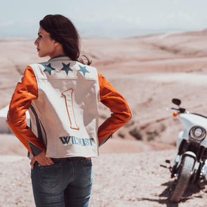 Wildust Sisters Stars & Stripes Brick Leather Jacket - Salt Flats Clothing