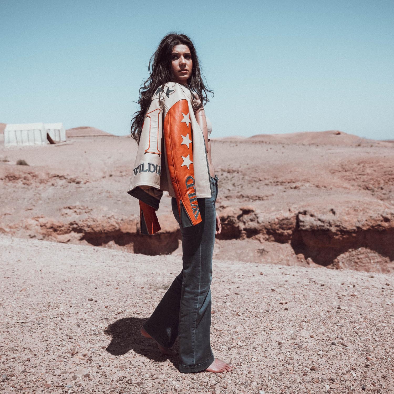 Wildust Sisters Stars & Stripes Brick Leather Jacket - Salt Flats Clothing