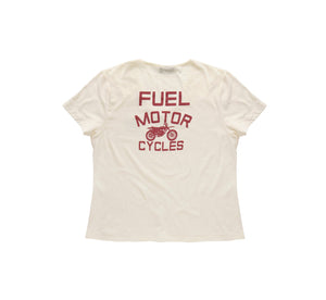 Fuel Motorcycles Angie Ladies T'Shirt - Cream - Salt Flats Clothing