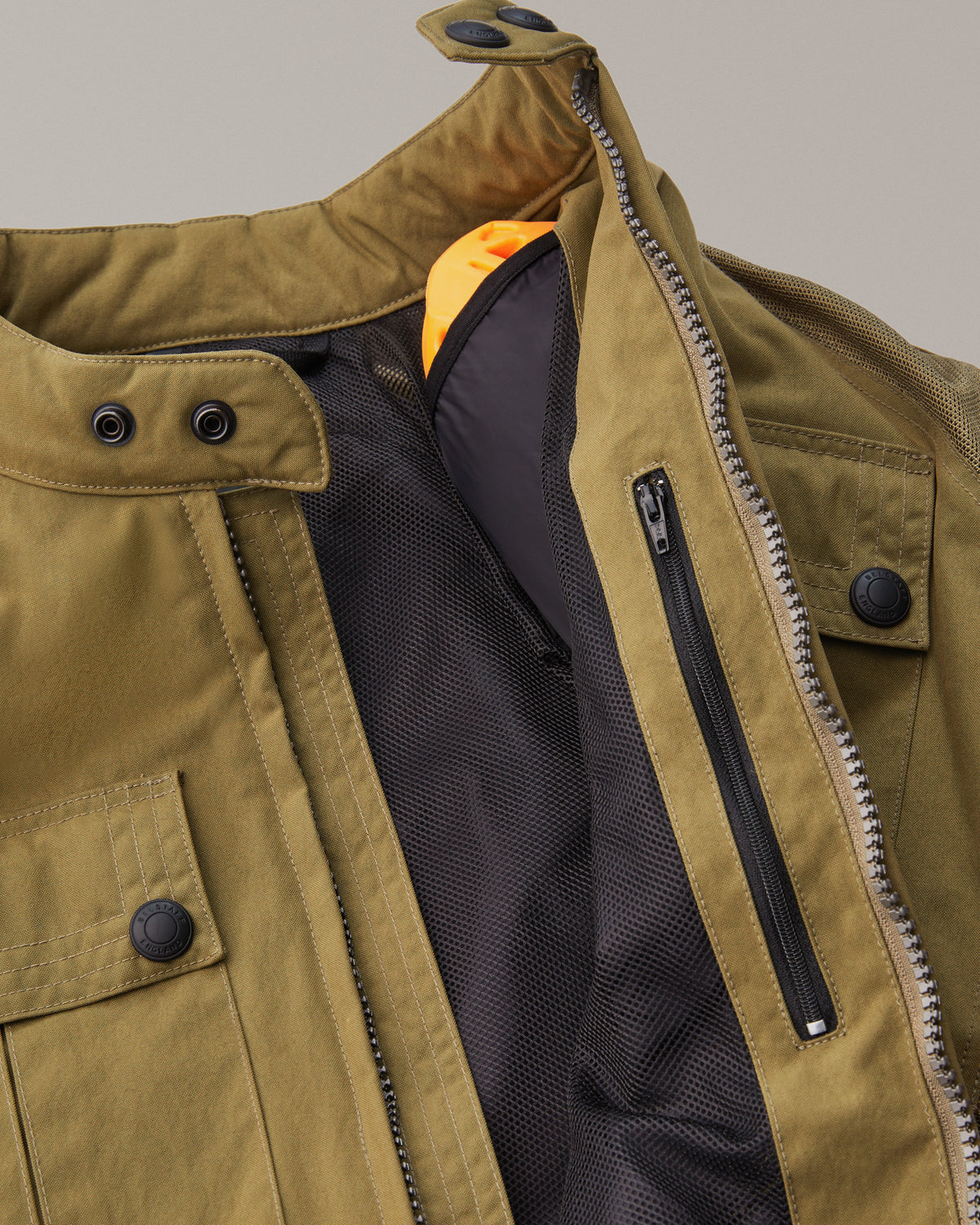 Belstaff Temple Men's Textile Jacket Tech Nylon - Olive - Salt Flats Clothing