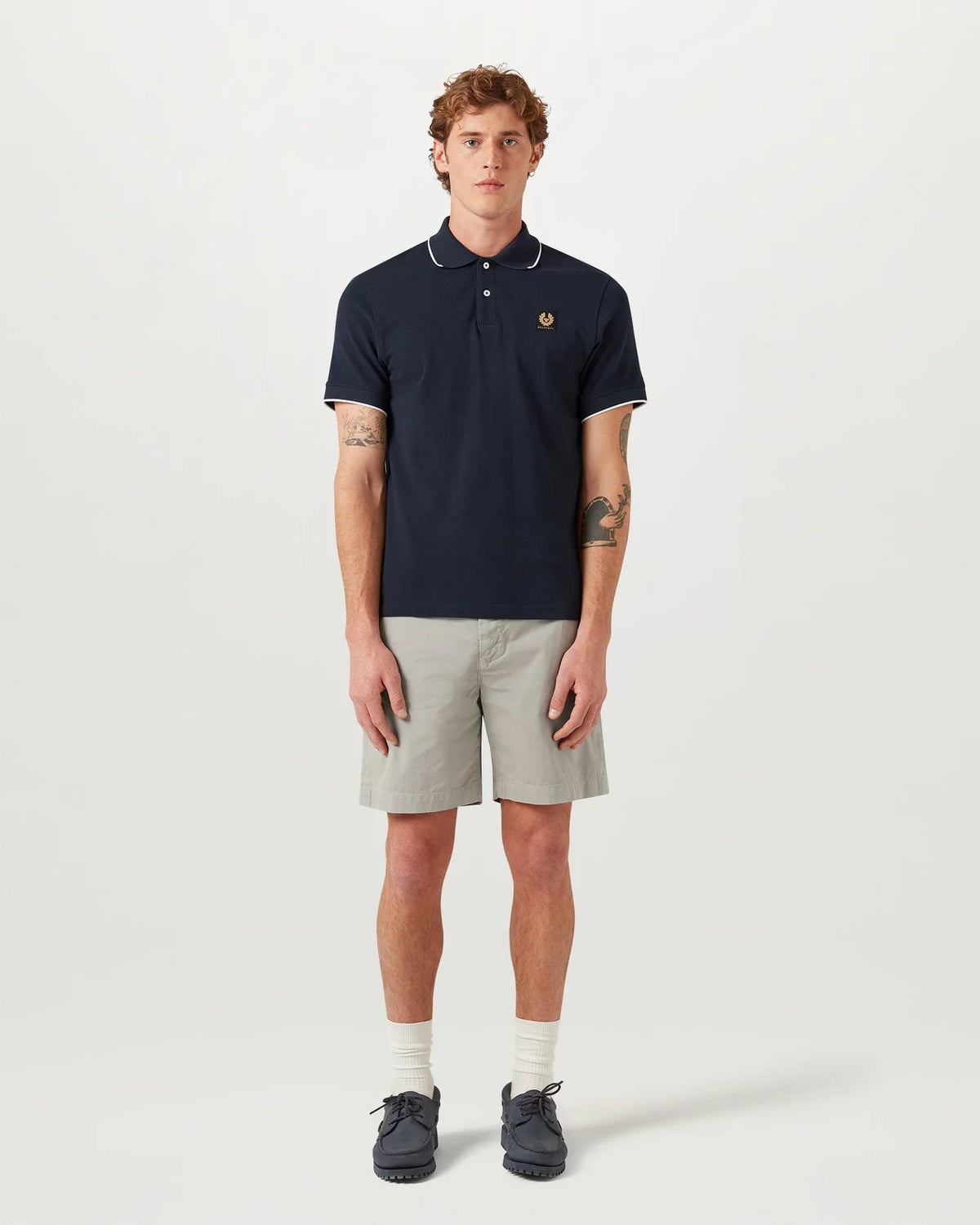 Belstaff Tipped Men's Polo T'Shirt - Dark Ink - Salt Flats Clothing