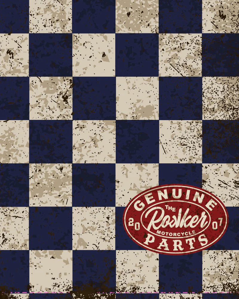 Rokker Neckwarmer Genuine Parts - Blue Check - Salt Flats Clothing