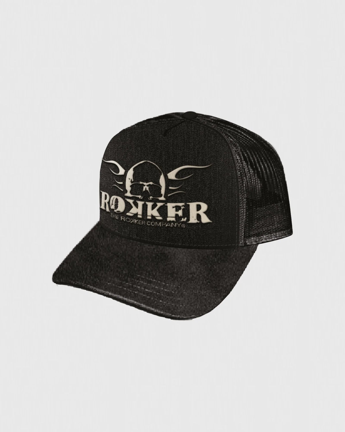 Rokker Logo Trucker Cap - Black - Salt Flats Clothing