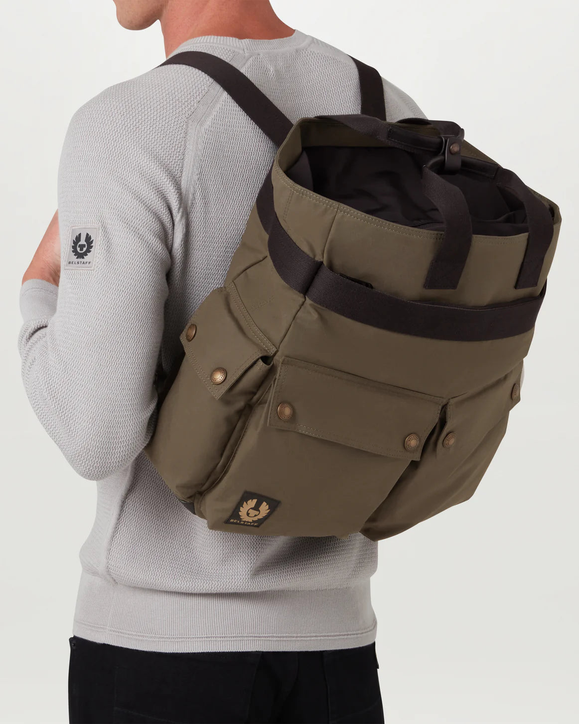 Belstaff Trialmaster 2-Way Tote Bag - Faded Olive - Salt Flats Clothing