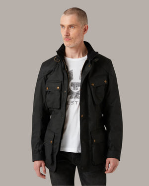 Belstaff Trialmaster Men's Waxed Cotton Jacket Ultracore 8oz - Black - Salt Flats Clothing