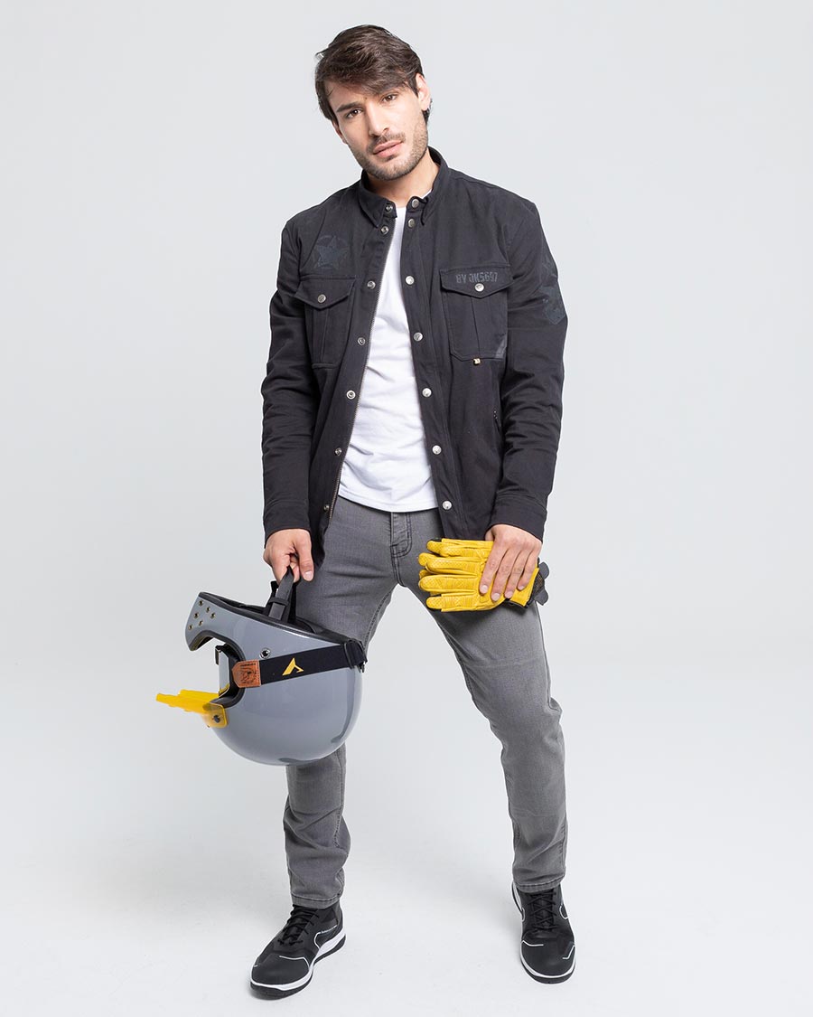 ByCity Bull Men's Motorcycle Jeans - Grey - Salt Flats Clothing