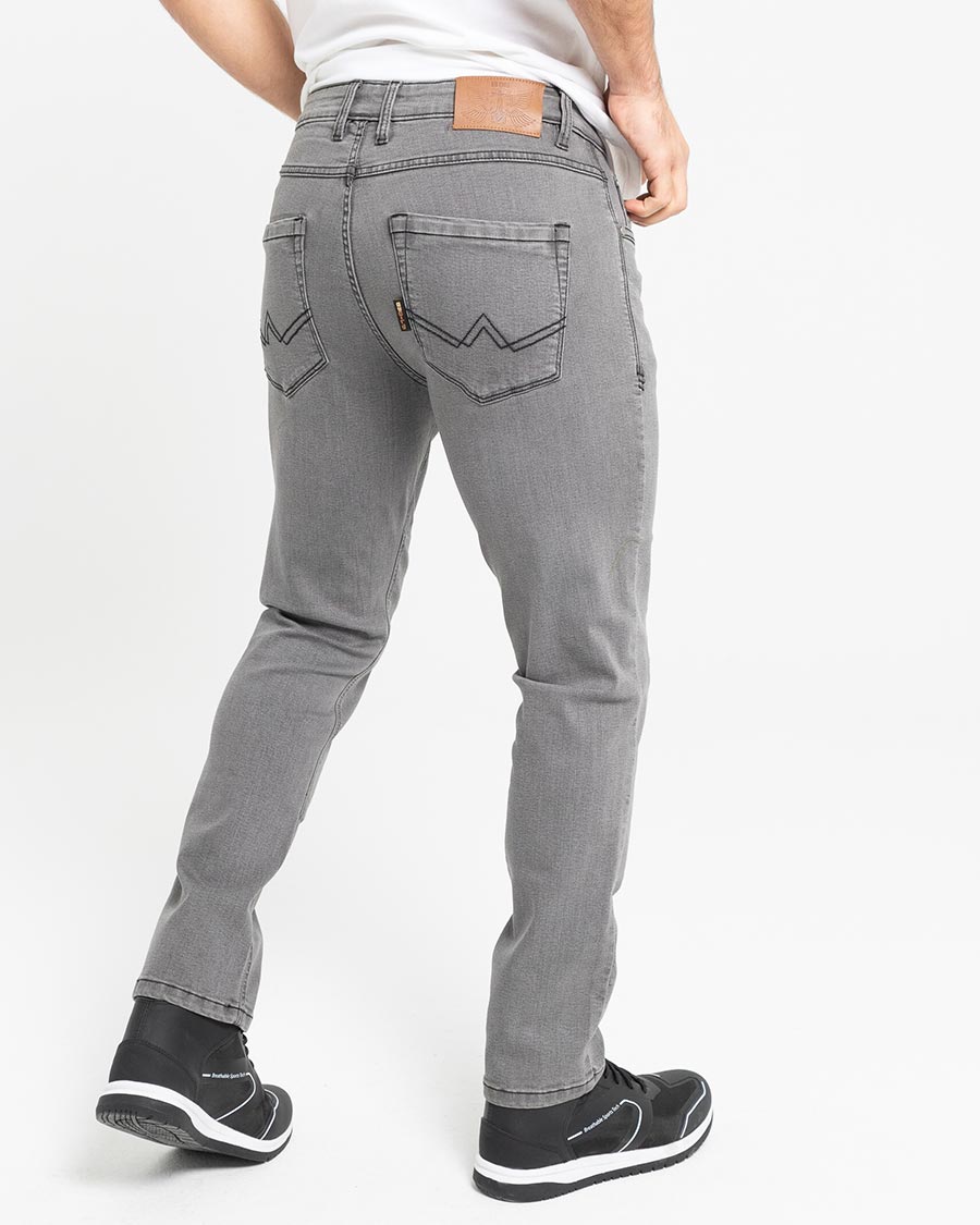 ByCity Bull Men's Motorcycle Jeans - Grey - Salt Flats Clothing