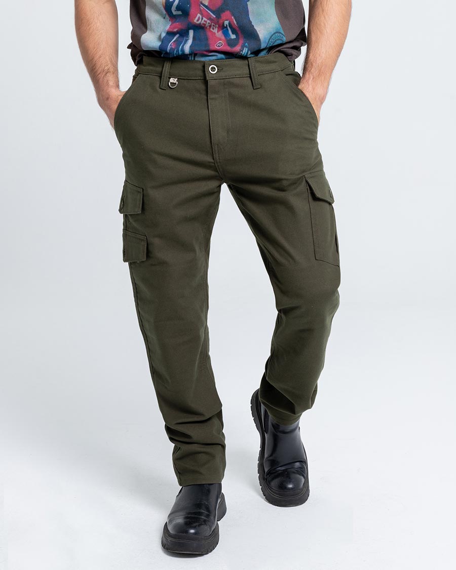 ByCity Mixed  III Men's Motorcycle Cargo Pants  - Green - Salt Flats Clothing