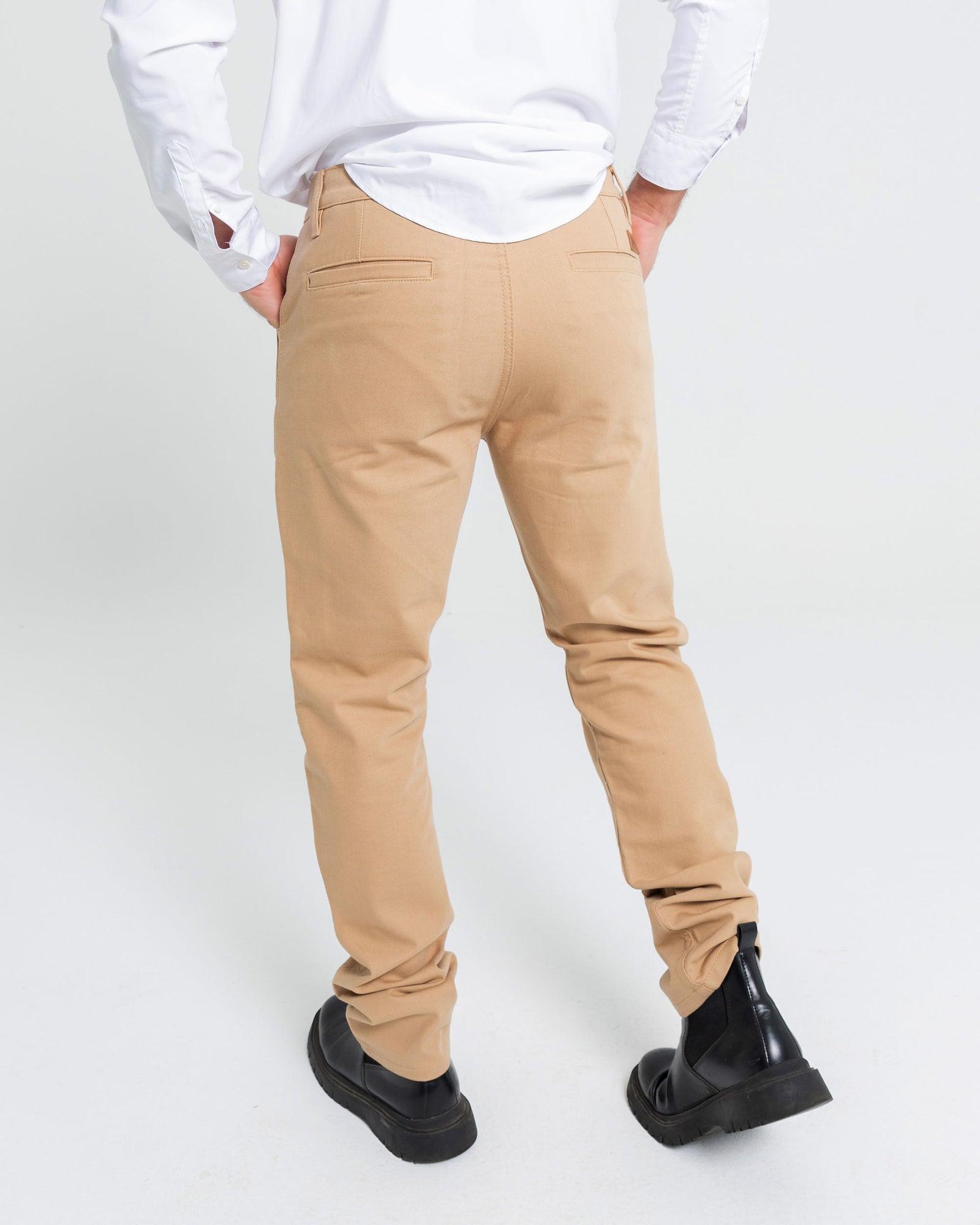 ByCity Docks Men's Motorcycle Chino Pants  - Brown - Salt Flats Clothing