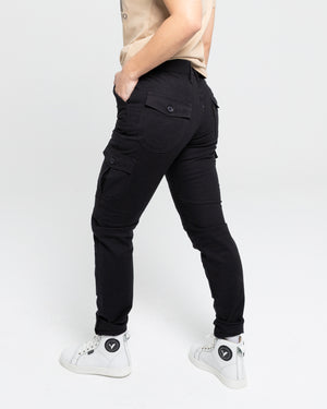 ByCity Mixed Slim  III Ladies Motorcycle Cargo Pants  - Black - Salt Flats Clothing