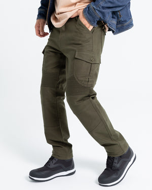 ByCity Mixed Slim III Men's Motorcycle Cargo Pants - Green - Salt Flats Clothing