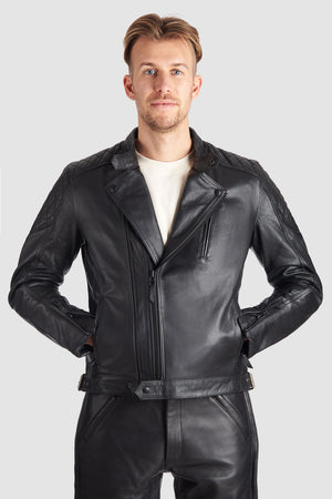 Pando Moto Twin Leather Jacket - Black - Salt Flats Clothing