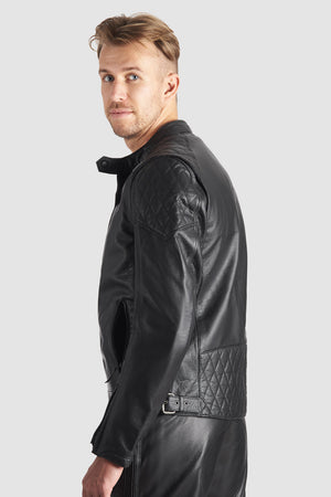 Pando Moto Twin Leather Jacket - Black - Salt Flats Clothing