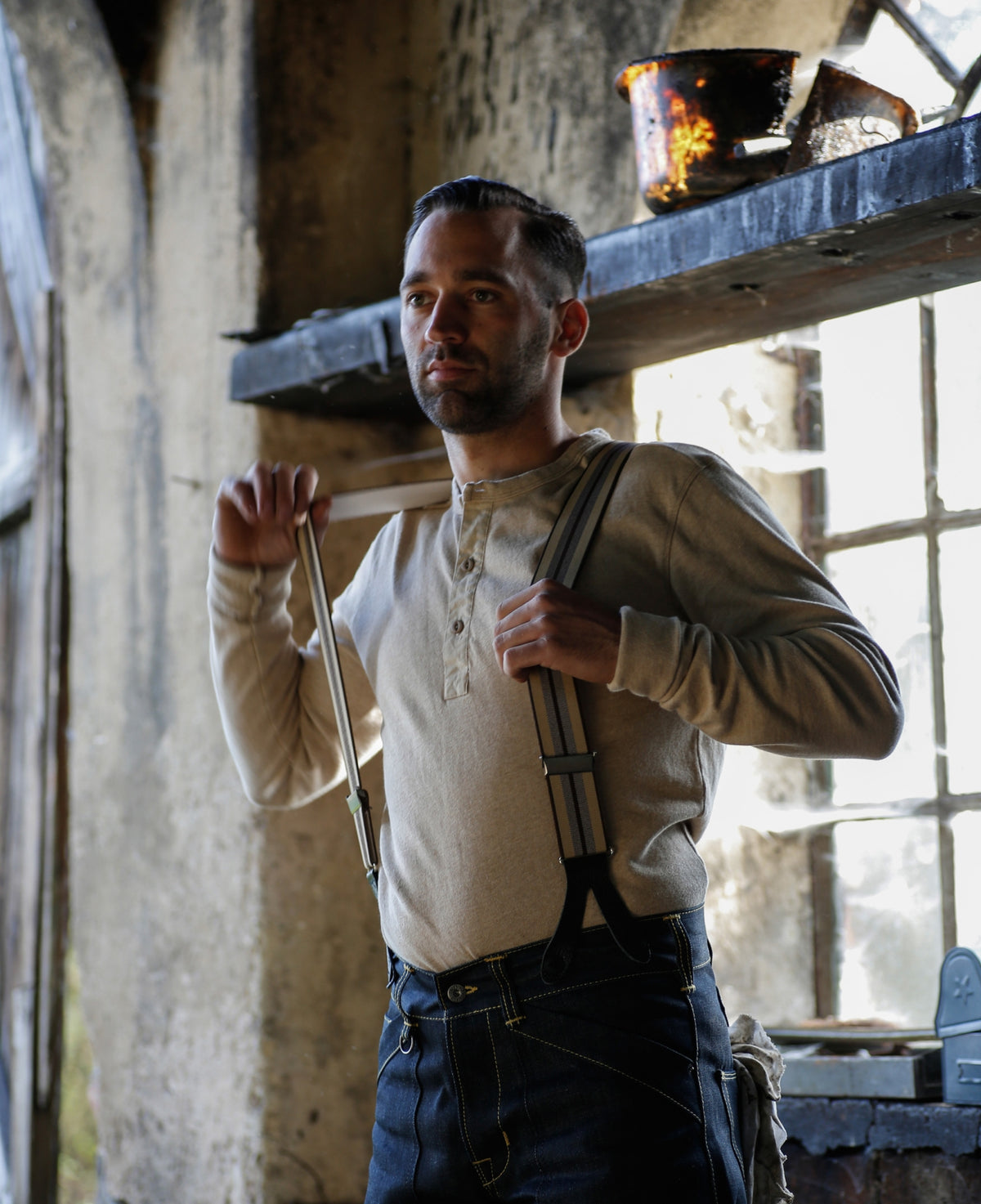 Pike Brothers 1954 Utility Shirt - Ecru - Salt Flats Clothing