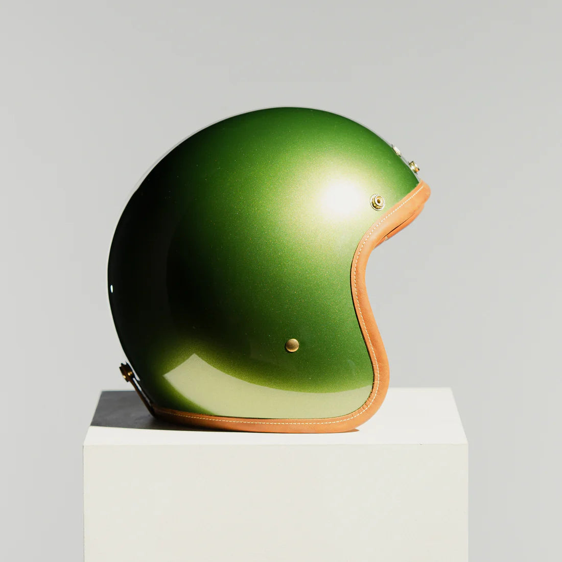 Hedon Hedonist ECE 06 Open Face Motorcycle Helmet - Olivea - Salt Flats Clothing
