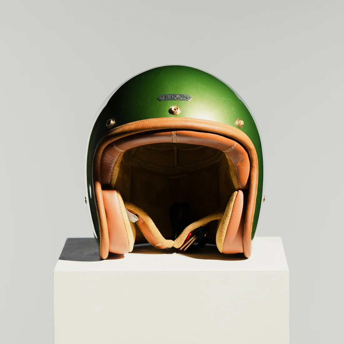 Hedon Hedonist ECE 06 Open Face Motorcycle Helmet - Olivea - Salt Flats Clothing
