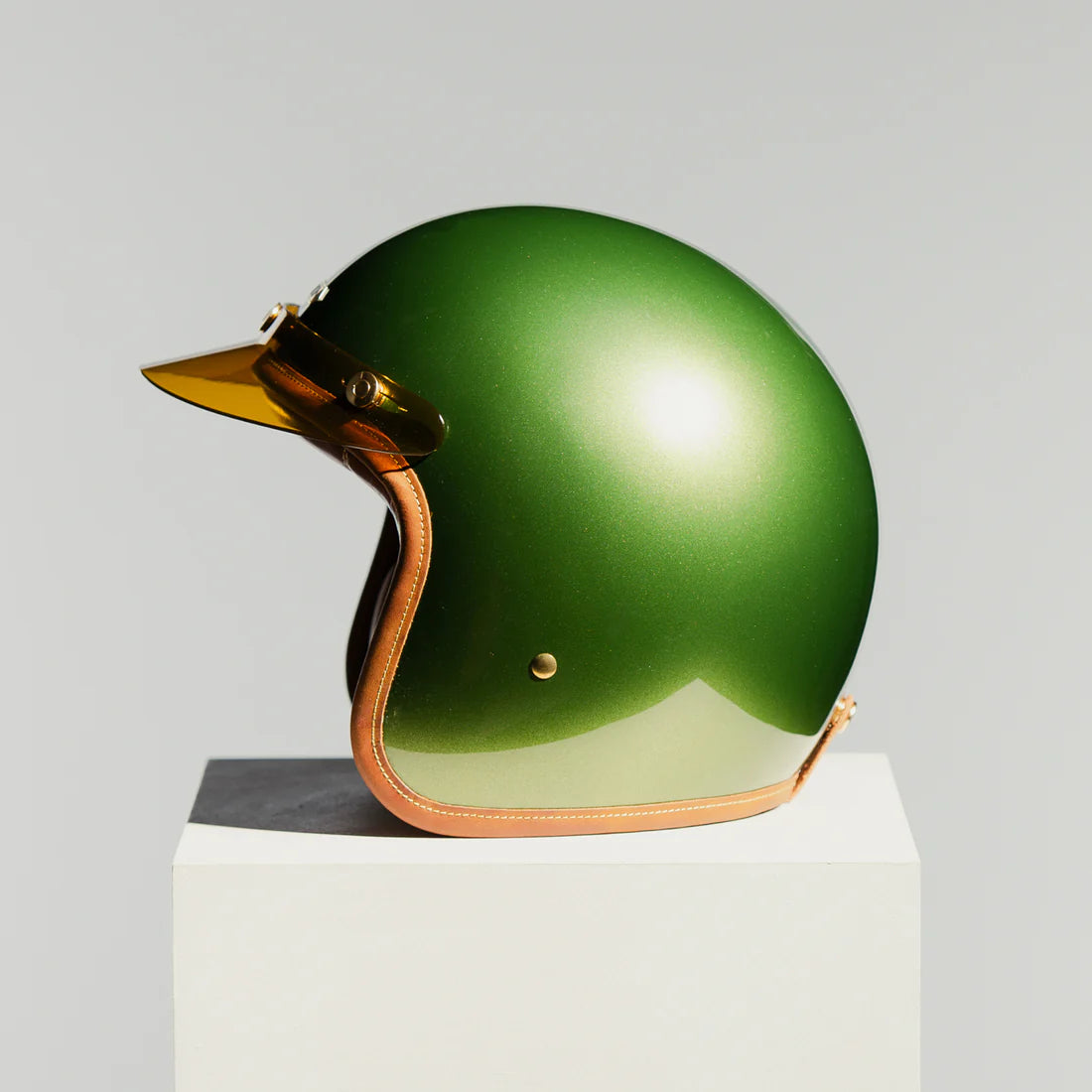 Hedon Hedonist ECE 06 Open Face Motorcycle Helmet - Olivea - Salt Flats Clothing