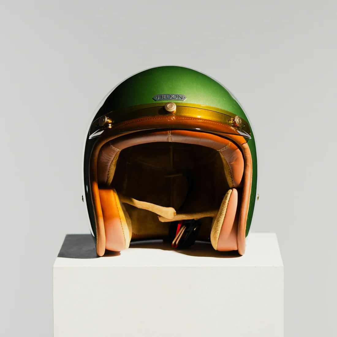Hedon Hedonist ECE 06 Open Face Motorcycle Helmet - Olivea - Salt Flats Clothing