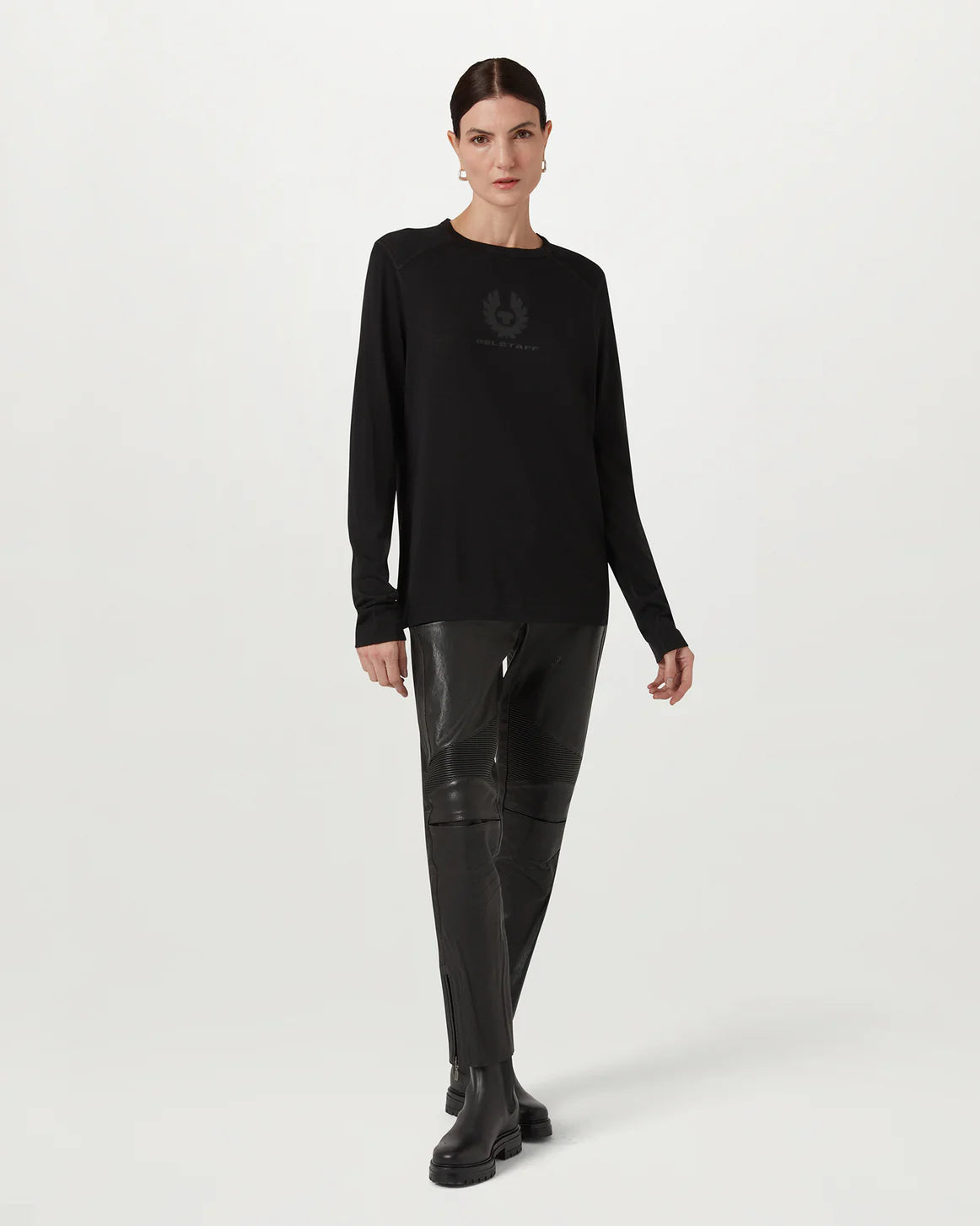 Belstaff Long Sleeve Ladies Merino Base Layer - Black - Salt Flats Clothing