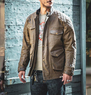 Age of Glory Mission Waxed Cotton Jacket - Brown - Salt Flats Clothing