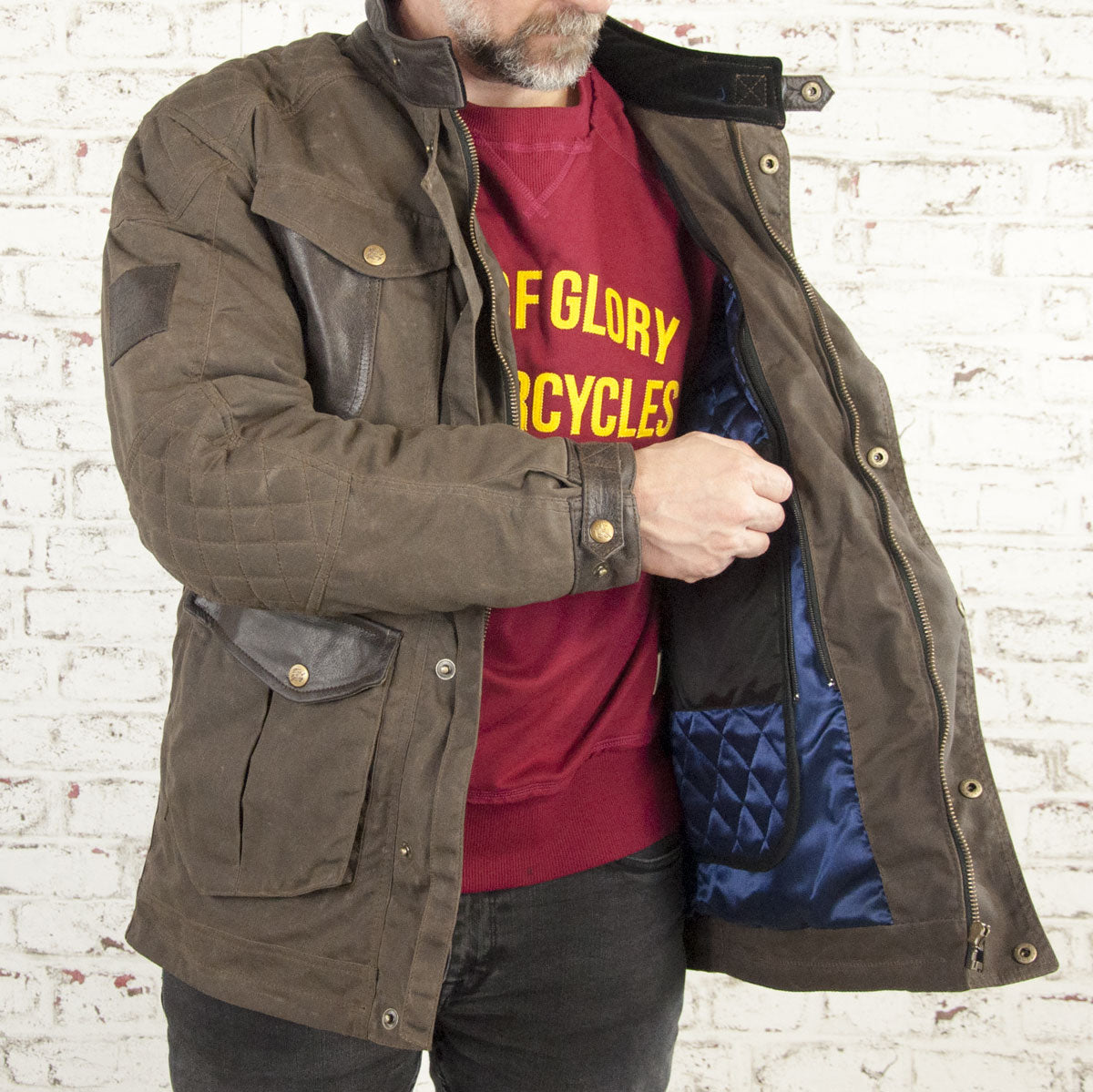 Age of Glory Mission Waxed Cotton Jacket Brown Salt Flats Clothing