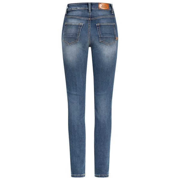 Rokker Rokkertech Ladies High Waist Motorcycle Jeans - Blue - Salt Flats Clothing