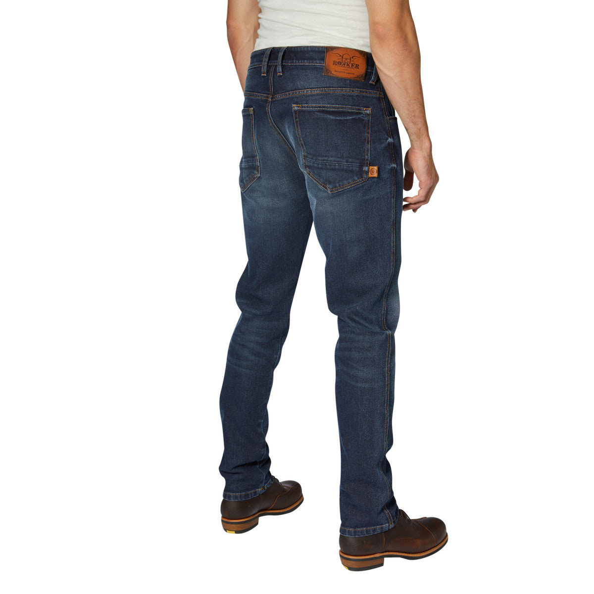 Rokker Rokkertech Tapered Slim Men's Motorcycle Jeans - Dark Blue - Salt Flats Clothing