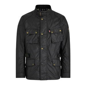 Belstaff Crosby Men's Waxed Cotton Jacket TechWax 8oz AA Black - Salt Flats Clothing