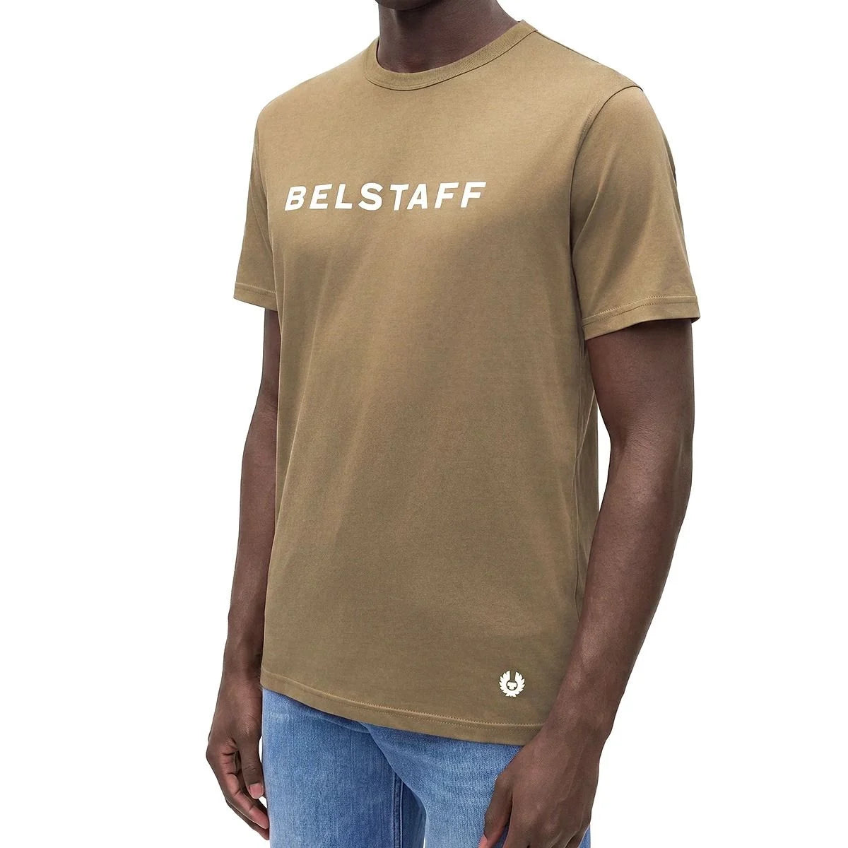 Belstaff Logo Men's T'Shirt - Khaki Green - Salt Flats Clothing