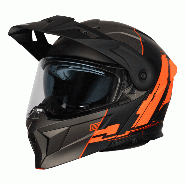 Origine Adventure 22.06 Full Face Flip Helmet - Cyborg Orange Titanium - Salt Flats Clothing