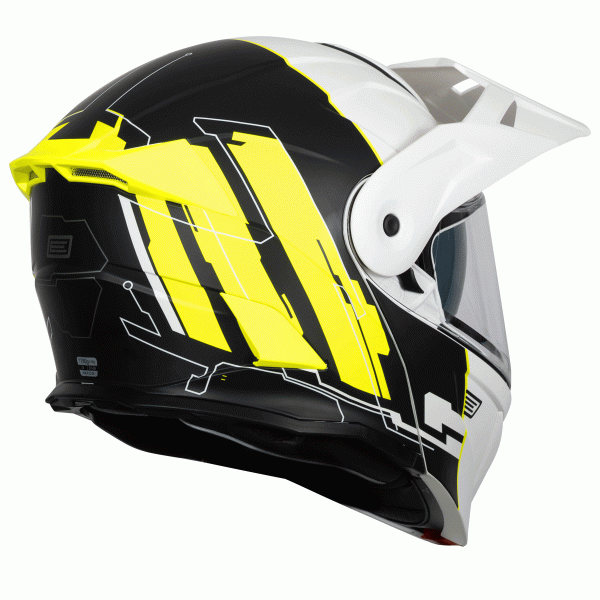 Origine Adventure 22.06 Full Face Flip Helmet - Cyborg Yellow White - Salt Flats Clothing
