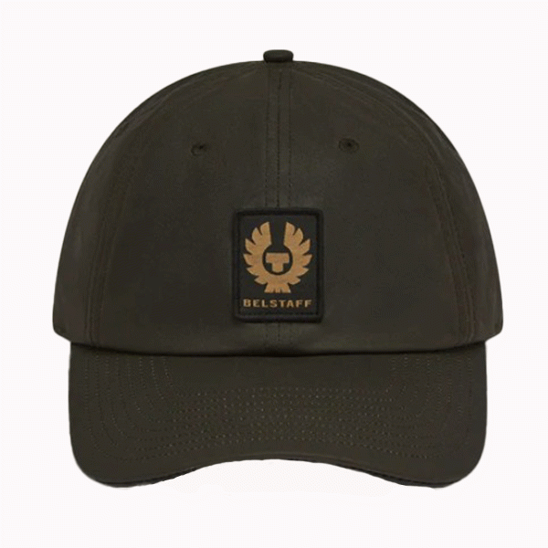 Belstaff Phoenix Patch Cap Wax Cotton - Black