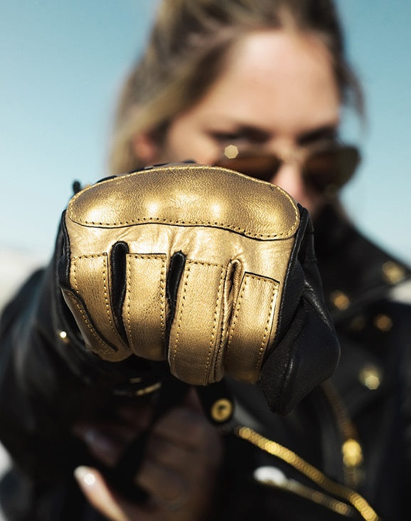 Gold deals motorcycle gloves