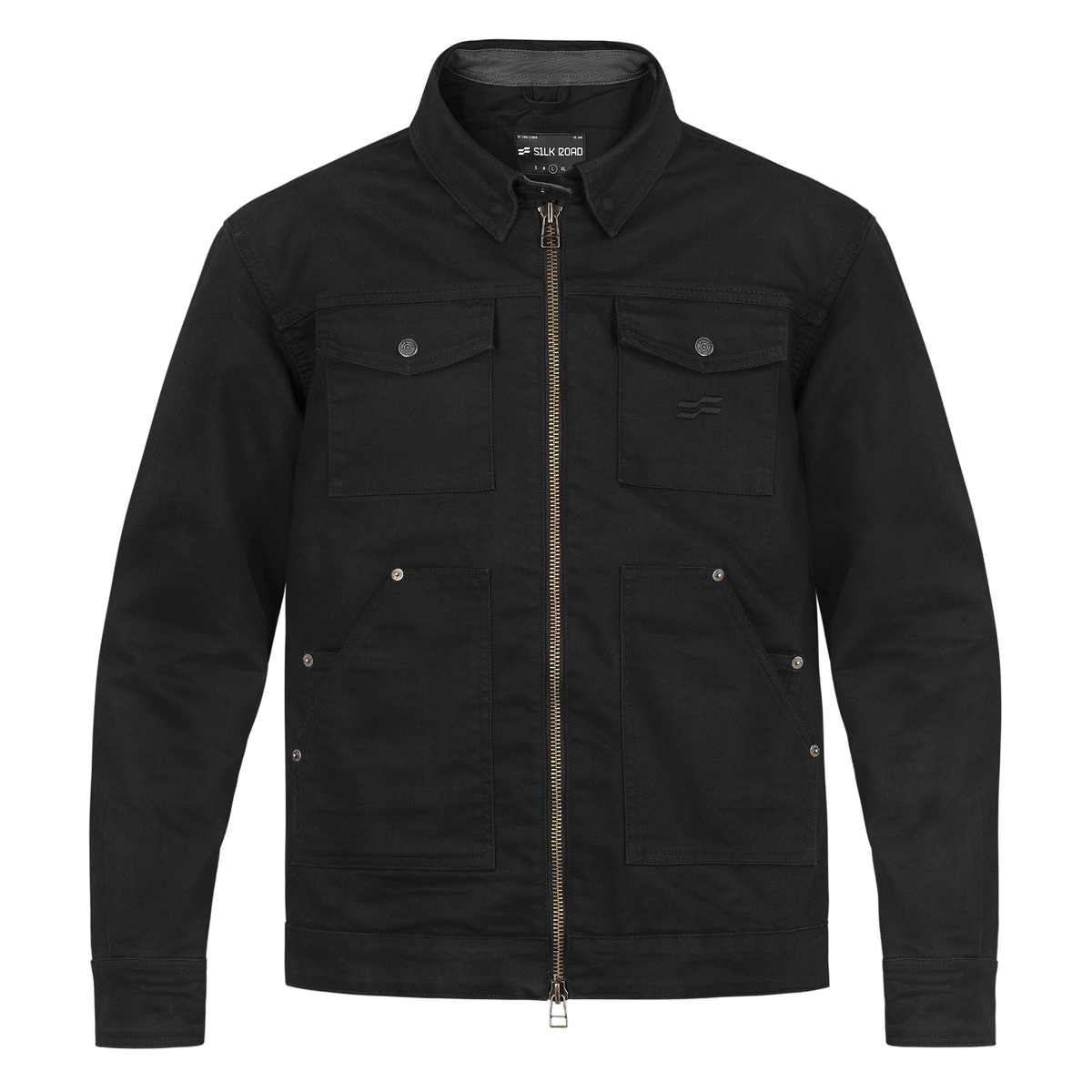 Silk Road Utility Men's Textile Jacket - Charcoal Black - Salt Flats Clothing