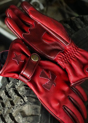 Wildust Sisters Sunclaw Gloves with Knuckle Armour - Red - Salt Flats Clothing