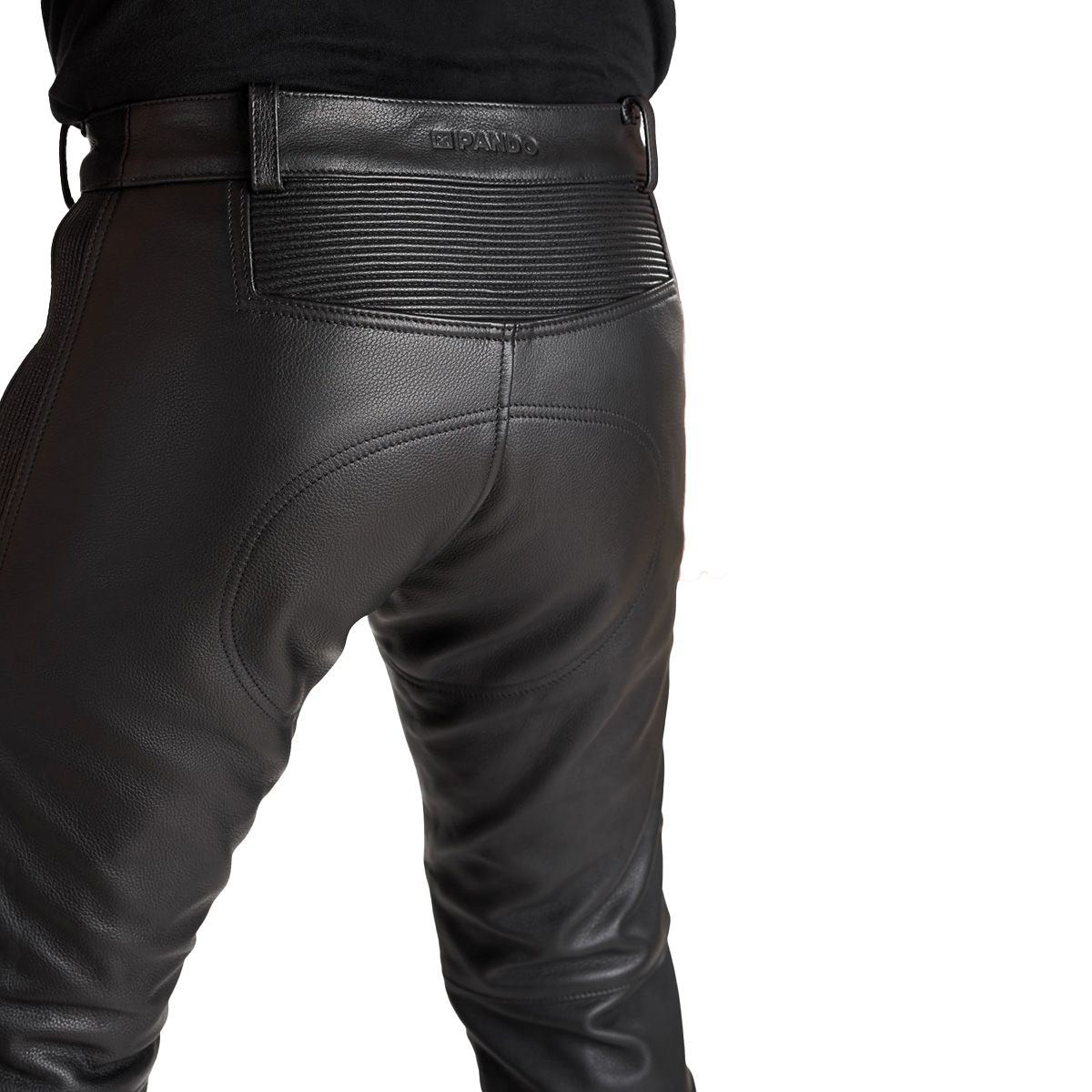 Pando Moto Katana Slim Men's  Leather Trouser - Black - Salt Flats Clothing