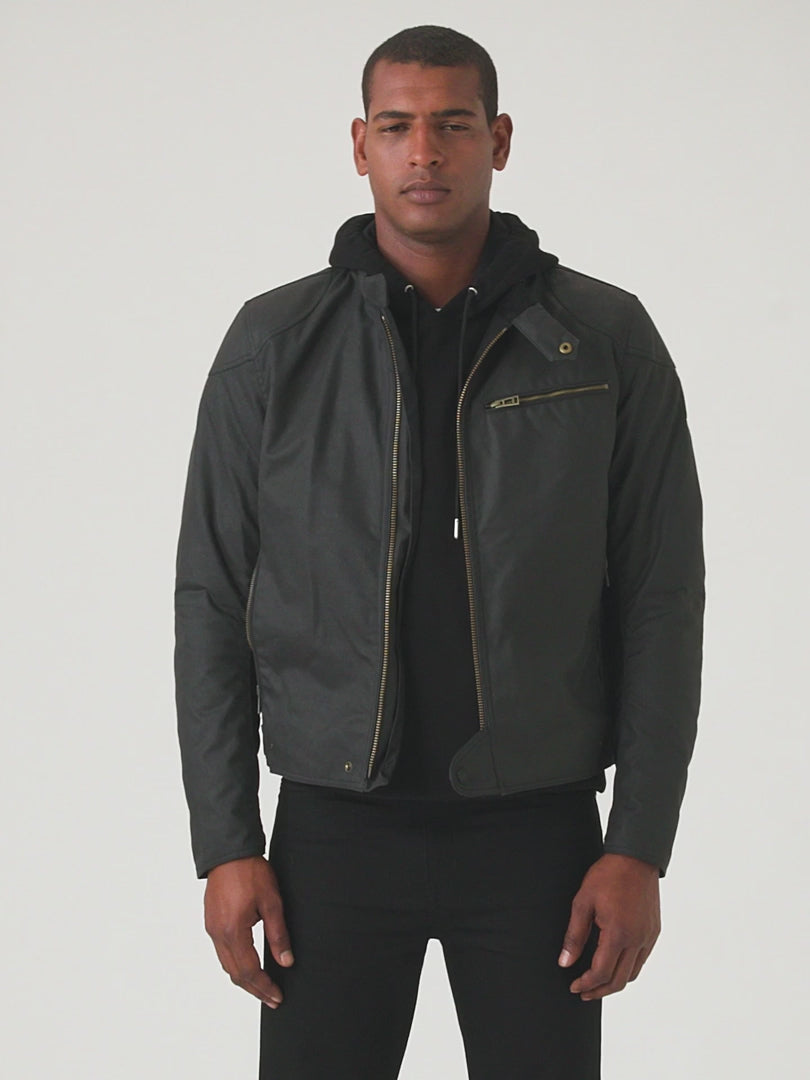 Belstaff Ariel Jacket TechWax 8oz AA Black - Salt Flats Clothing