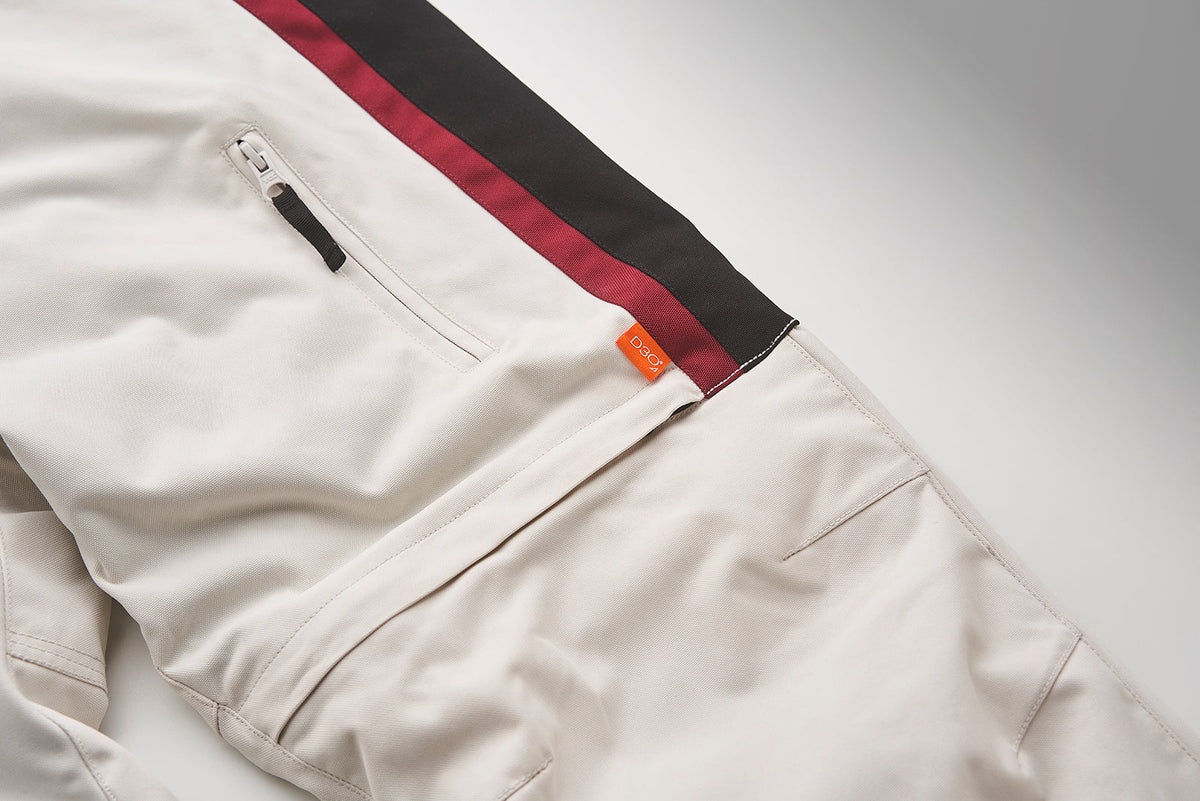 Fuel Motorcycles Rally 2 Trousers - White - Salt Flats Clothing